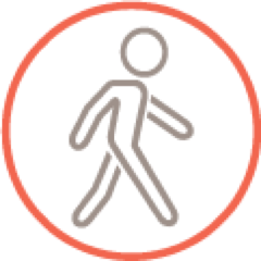 Icon representing improvement after pulmonary rehabilitation in patients with ILD