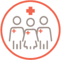 Multidisciplinary team icon.