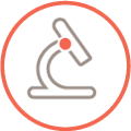 Icon of the microscope.