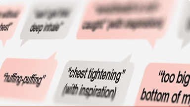 Word cloud of terms associated with ILD identification.