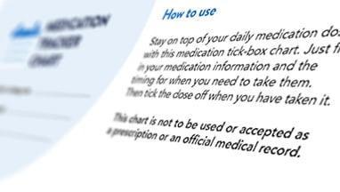 Medication reminder chart Medication reminder chart